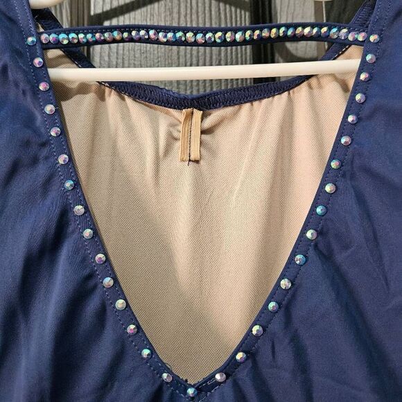 Weissman NWOT semi custom child medium dance costume blue lyrical tap solo - Picture 7 of 11